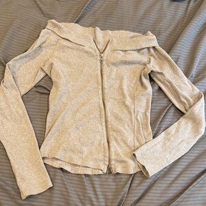 We The Free Heather Gray Ribbed Jacket